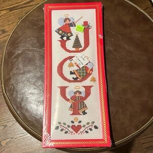 Maryanne Moreck counted cross stitch 5"x 13" JOY 9350